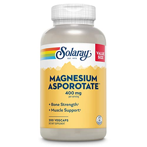 Solaray Magnesium Asporotate 400 mg | Aspartate, Orotate & Citrate Complex | Healthy Heart, Muscle, Nerve & Circulatory Function Support | 200 VegCaps