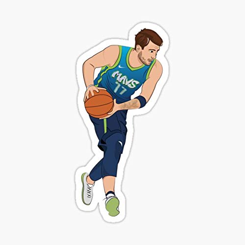 Pack of 6 2 Inch Sticker Set - Luka Doncic Dallas Mavericks City Edition Sticker - Journaling Scrapbooking Diary Planner Album Notebook Card Laptop Waterbottle DIY Arts and Crafts
