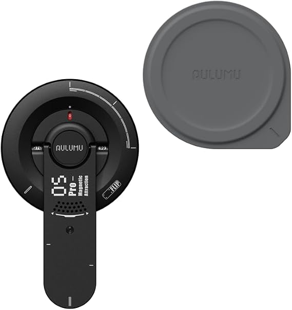 Aulumu G05 Pro Multifunctional MagSafe Stand Black + AC01 MagSafe Seal Gray - MagSafe Compatible Bundle