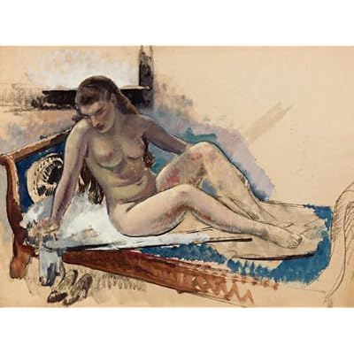 LEON KROLL : Nude on a Chaise : Archival Art Print