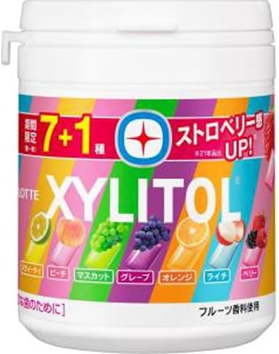 Lotte Xylitol Gum, Assorted Bottle, 7 Types, 4.8 oz 133 g x 6 Packs
