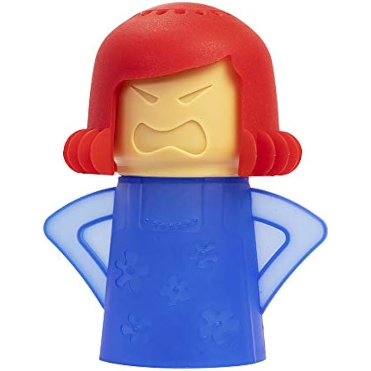 Angry Mom Microwave Cleaner, Mad Mama Microwave Steam Cleaner, Just Add Vinegar and Water, Easily Cleans the Crud in Minutes Blue