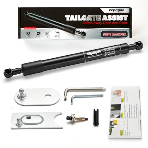 Vepagoo Tailgate Assist Soft Close Damper Kit for Dodge Ram 1500 2009-2018, 2019-2025 RAM 1500 Classic, 2010-2025 RAM 2500 3500, Easy Install Lift Support Shock Struts