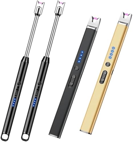 4 Pack Candle Lighter Electric USB Rechargeable Plasma Arc Lighter