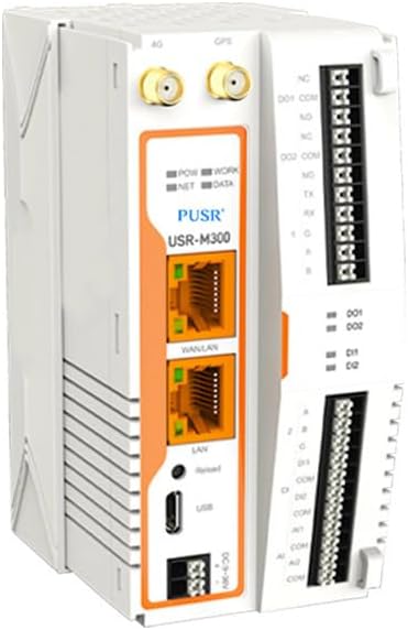 USR-M300 High Performance Edge Computing Industrial IoT Gateway Protocol Conversion NodeRED Development Gateway Expander IO (Ethernet Version)