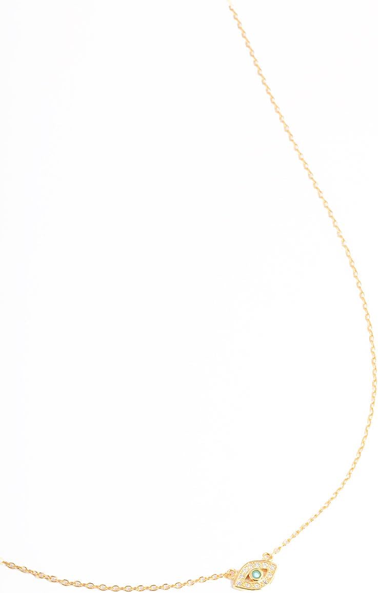 Premium Gold-Plated 925 Sterling Silver Evil Eye Necklace | Premium Gold-Plating | Hypoallergenic | On-Trend Classics