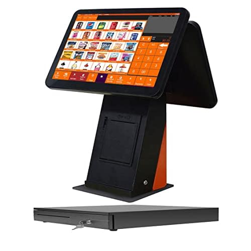 A5D 15.6 Touch Main Screen with 11.6 Customer Display Built-in Thermal Receipt Printer POS System for Retail Stores Service Shop SET02