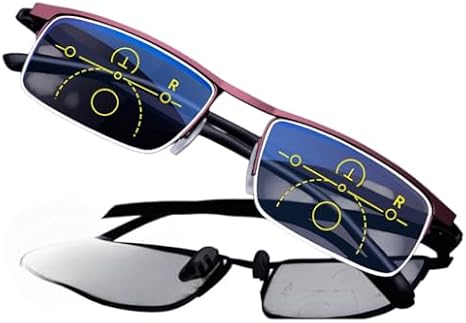 Automatisk Synsjustering & Blat Lys-filter Progressive Glasses