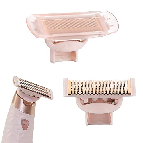 Flawless Nu Razor Replacement Heads, Rose Gold Plated Body With Covers, Compatible Hair Remover Head for Finishing Touch Womens Razor 2 Count