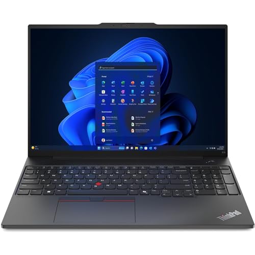 Lenovo 2025 Laptop | ThinkPad E16 Gen 2 | 16 1920x1200 IPS | Intel-16 Core Ultra 7 155H | 16GB DDR5 | 1TB SSD | Windows 10 Pro | Wi-Fi 6 - BT 5.2 - Backlit KB - 1080p FHD Camera - Black