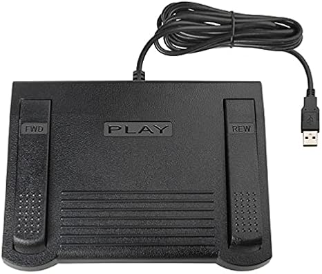ECS USB Foot Switch for Sony Digital Voice Editor, Sound Organizer, Transcription Pedals, PC Medical Transcribing Equipment
