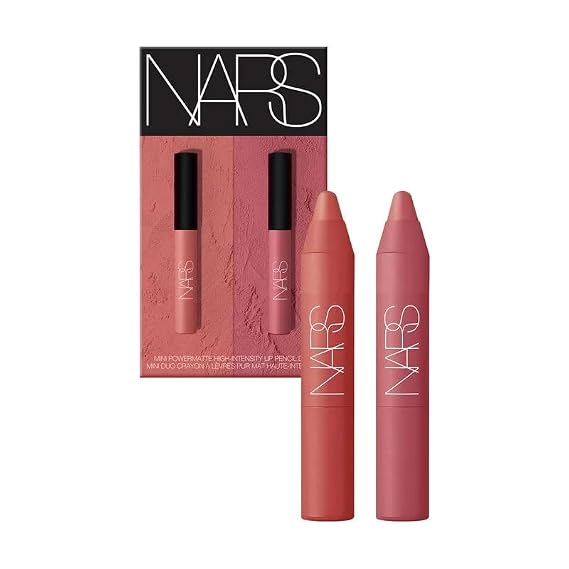 NARS Mini Powermatte Lip Pencil Duo Set, Dolce Vita and Take Me Home, 2 Piece