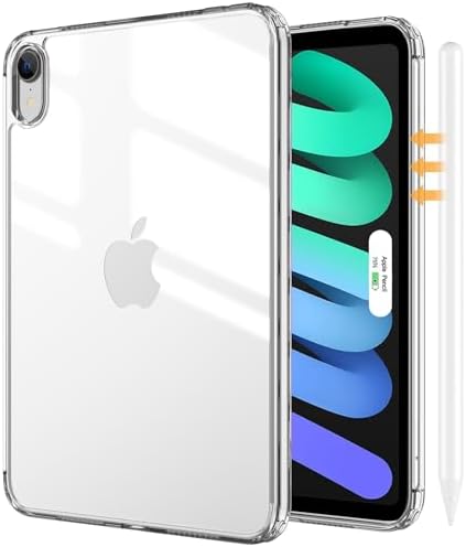 ProCase Clear Case for iPad mini 7thA17 Pro 2024  Mini 6th Generation 8.3 2021, Slim Light Transparent Anti-Yellow Back Cover for iPad mini 7 6 8.3 Inch -Clear