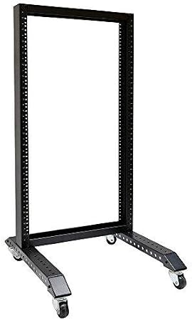 20U Movable 19inch 2 Post Open Frame Heavy Duty IT Network Data Server Rack