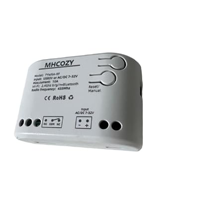 1 Channel USB 5V ACDC 7-32V Smart WiFi Wireless Relay Switch Module,Tuya Smart Life app Remote Control,Compatible with Alexa Google Home 1