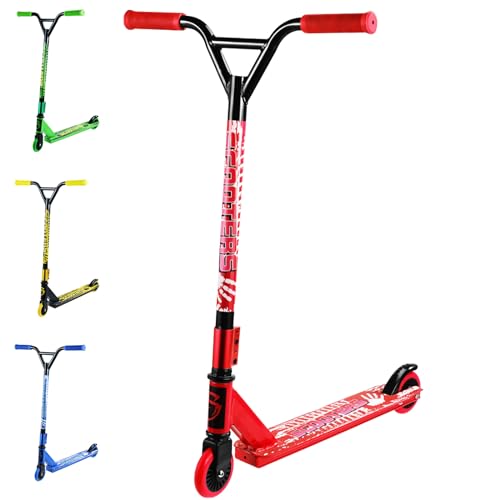 Trick Scooter for Kids 8 Years Up - Pro Scooters for Teens - Best Scooter for Adult Scooter Tricks, Perfect Stunt Scooter for Beginner or Advanced Trick Scooter Riders Lightweight Scooter,Red