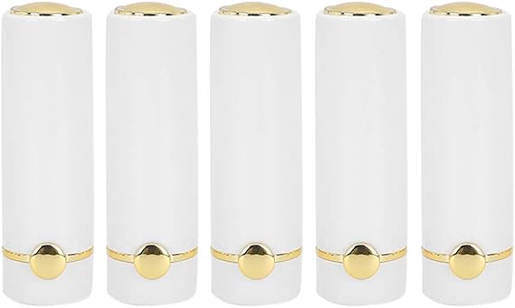 Sonew 5pcs White DIY Empty Lipstick Tube Containers for Custom Colors and Crafting Lipstick Suitable for Salon and Home Use