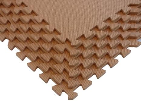Interlocking Foam Floor Tiles From Square Brands for MMA | Gym Flooring for Home | Puzzle Mat | Exercise Mat | Play Tiles | 3/8"