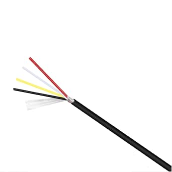 Electrical Wire 2 3 4 6 Cores Ultra Soft Copper Wire, 0.3 0.5 0.75 1 1.5 2 2.5 4 6 Square Silicone Rubber Insulated Flexible Cable High Temperature(Size:Square 6.0mm,Color:4 Cores)
