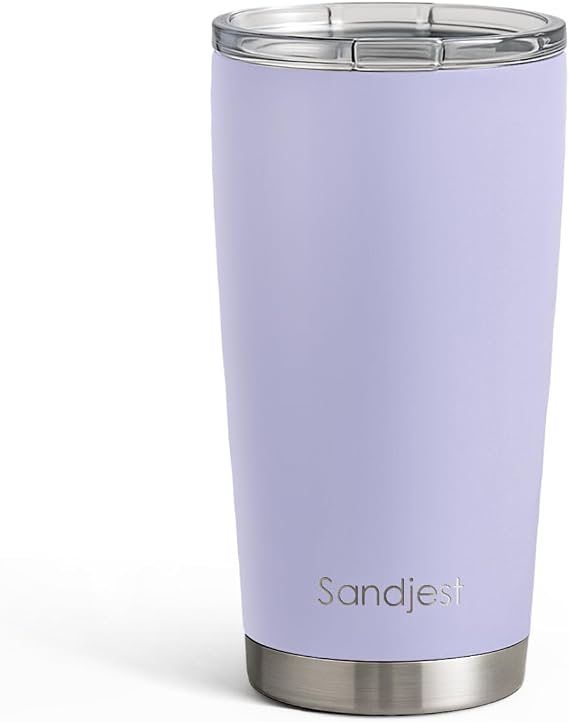 SANDJEST Blue Tumbler 20oz Stainless Steel Double Wall Vacuum Insulated, Travel Coffee Cup, Gifts for Men Women Birthday Christmas