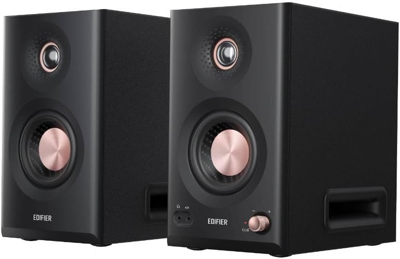 Edifier MR5 Active Studio Speaker|Hi-Res 3-Way Monitor 110 Watt + Tri-Amped Crossover|XLR TRS RCA + AUX|LDAC-Wireless 24 bit/96 kHz|ConneX App|EQ + Front Control|2 Colours (Black)