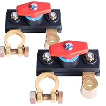 2Pcs Car Battery Cut-Off Switch,Pure Copper Car Battery Disconnect Switch,12V-24V Battery Shut Off Switch for Car RV Boat Truck ATV,Easy to Install,Secure,High Conductivity