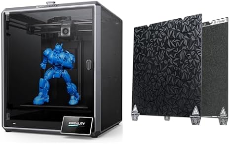 Comgrow Creality K1 Max 3D Printer and Official Creality K1 Max Glossy PEO and Matte PEI Double Side Build Plate Kit