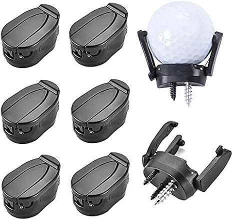 6 PCs Golf Ball Pick Up Retriever Grabber Claw Sucker Tool Mini Foldable Plastic Claw Grabber Sucker Golf Accessories