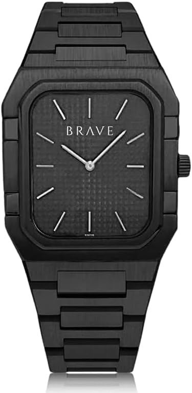 Uhr für Herren. Analoguhr Rectangular für Herren Brave mit Solider und maskuliner Optik. Original-Herren Uhr mit hochwertigem Quarzwerk. Herren Armbanduhr. Armbanduhren für Herren