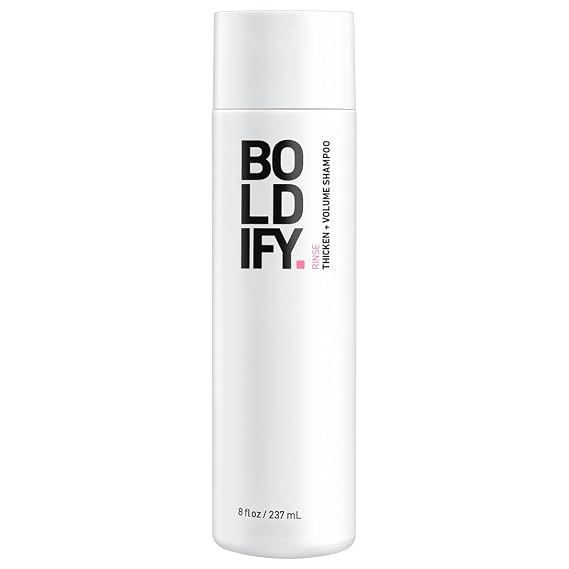 Boldify Thickening Shampoo, Volumizing Shampoo for Fine Hair, Oil Control | Rice Water Formula, For Thinning & Oily Hair, Weightlessly Removes Excess Oil