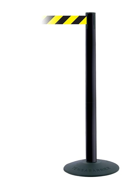 Post with Retractable Barrier
