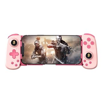 VILCORN Android Mobile Phone Controller for iPhone/Android/PC Wireless Gamepad for Switch/PS3/PS4 Joystick Support Cloud Gaming/Remote Play (pink)