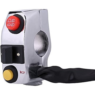 Anauto 78 Motorcycle Handlebar Control Switch Handlebar Mount Switches Handlebar On Off Switch with Horn Turn High Low Beam Control Universal for Motorbike Electric Bike ATV