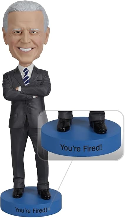 Royal Bobbles Joe Biden You're Fired Collectible Bobblehead Statue - 46th President of the United States - Knuckleheads Political Satire Collection