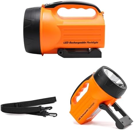 LED Rechargeable Flashlight, Searchlight with Over-Charge & Over-Release Protector, Lighting Apparatus, Lighting Installations, 10W 1000Lm