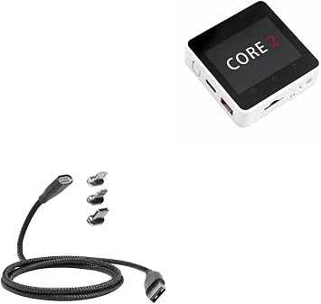 BoxWave Cable Compatible with M5Stack Core2 ESP32 IoT Development Kit - MagnetoSnap PD AllCharge Cable (100W), Magnet Charging Braided USB Type-C Micro - Jet Black
