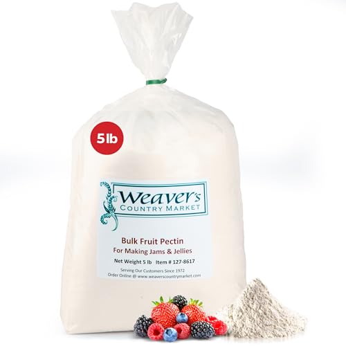 Weavers Country Market Bulk Fruit Pectin Powder for Jam and Jellies - Made in USA Pectin for Canning Jelly, Cost Effective Pectin for Canning Jam 5 Lb. Plastic Bag