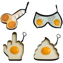 Egg Rings for Frying Eggs,Funny Unique Shaped Stainless Steel Egg Mold,Pancake Mold for Omelettes & Fried Eggs,Egg Mold for Breakfast,Easy to Use & Clean