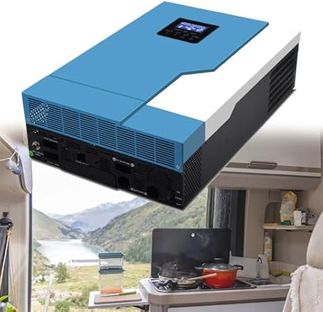 Hybrid Solar Inverter 5500W, 48V DC to 220V AC, 110A MPPT Controller, Max PV Input 6KW for Off-Grid Use in Home and Office
