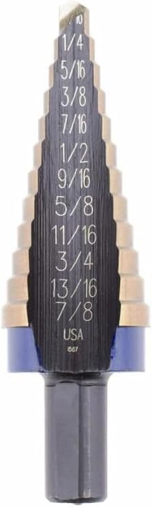 Irwin Kademeli Matkap, 3/16 inç ila 7/8 inç, Kobalt, 3/8 inç şaft (10234CC)