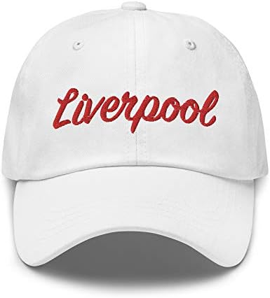 Liverpool Script Soccer Dad Hat White