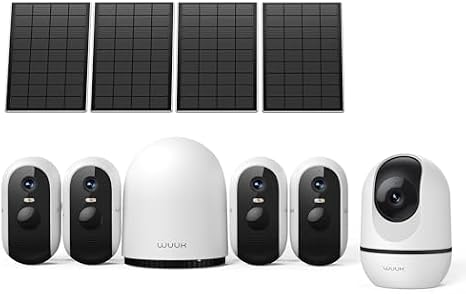 WUUK Home Security Cameras System 4 Cam-kit and Indoor Camera