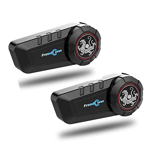 FreedConn KY-Pro Motocycle Helmet Waterproof and Wireless Bluetooth HeadsetFM Radio1000M Intercom6 Riders IntercomMoto Biking & SkiiingUniversal Pairing with Most of Other Brands bluetooths