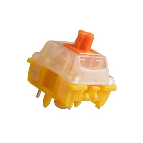 GATERON EF EverFree Series Keyboard Switches 110PCS(Curry) | Linear,50gf,RGB,5 Pin,Hot-swap,Factory Pre-lubed,compatible for Mechanical Keyboard
