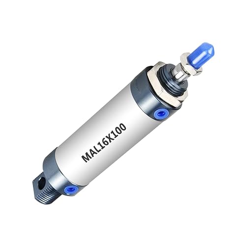 Beduan MAL 16 x 100 Pneumatic Mini Air Cylinder Screwed Piston Rod Dual Action 16mm Bore 100mm(1Pcs)