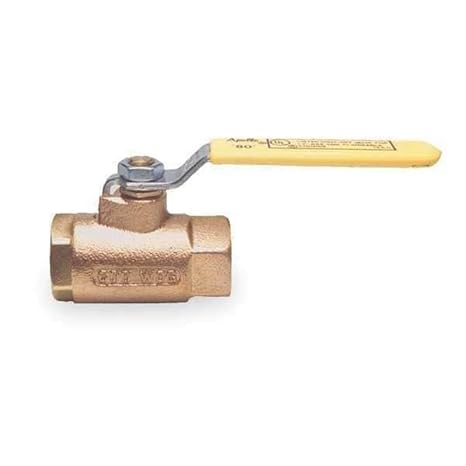 Apollo 80-100 Series Bronze LP-Gas Ball Valve, Two Piece, Inline, Lever, 1/2" NPT Female