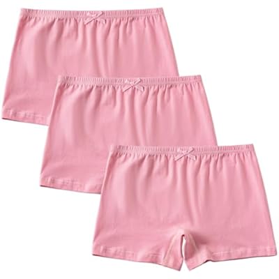 Girls Cotton Full Coverage Boyshort Panties Little Big Kids Soft Solid Underwear 3 Years - 12 Years