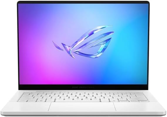 ASUS ROG Zephyrus G14 Latest (2025) 14" 3K OLED 120Hz Gaming Laptop Copilot+ PC AMD Ryzen AI 9 HX 370 NVIDIA RTX 5070 Ti 12GB 32GB LPDDR5X RAM 1TB SSD RGB KB Windows 11 Platinum White
