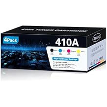 410A Toner Cartridges (4-Pack, BK/C/M/Y) Replacement for HP 410A 410X Toner Cartridge CF410AQ |Work for Color Laser Pro MFP M477fdw M477fdn M477fnw M377dw Pro M452dn M452dw M452nw Printer