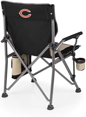 Picnic TIME NFL Unisex-Adult NFL Outlander Folding Camping Chair with Cooler, Heavy Duty Beach Chair